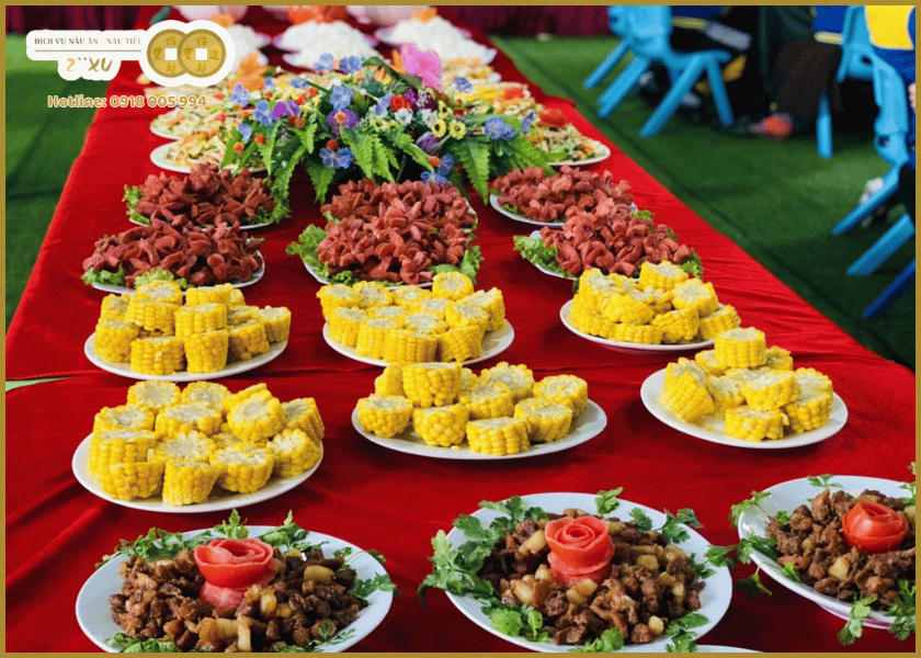Trang trí và phục vụ gọn gàng